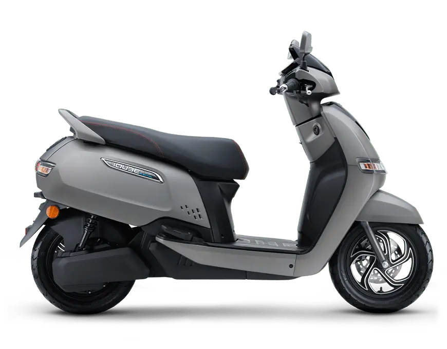 TVS iQube ST Electric Scooter Titanium Grey Matte Colour Right Side View